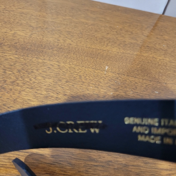J Crew Italian leather rectangle belt CM511 NW T Black